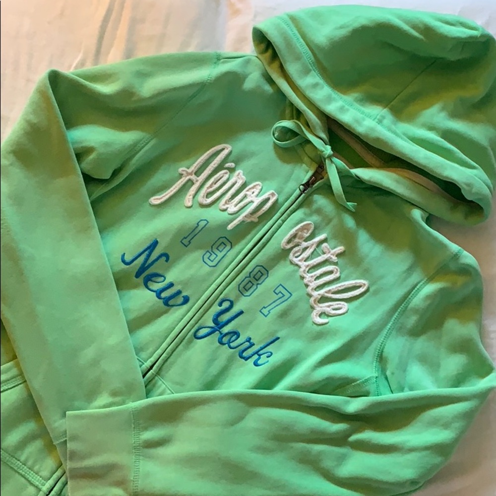 Green hoodie